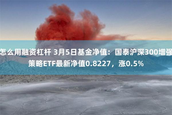 怎么用融资杠杆 3月5日基金净值：国泰沪深300增强策略ETF最新净值0.8227，涨0.5%